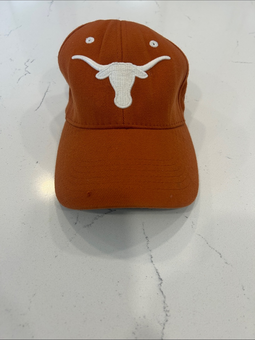 University of Texas-Burnt Orange Baseball Cap with White Longhorn Logo